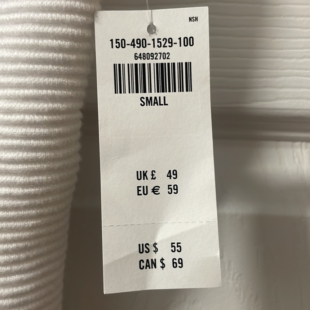 Abercrombie & Fitch, S, white ribbed body suit - Picture 2 of 2